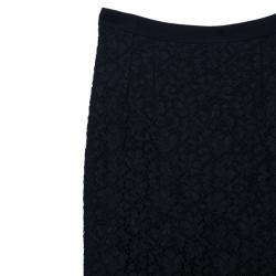 Pre Owned Dolce and Gabbana Lace Pencil Skirt M