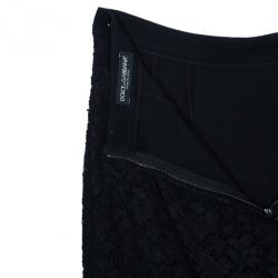Pre Owned Dolce and Gabbana Lace Pencil Skirt M