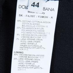 Pre Owned Dolce and Gabbana Lace Pencil Skirt M