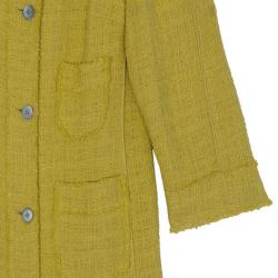 مملوكة مسبقًا Dolce and Gabbana Yellow Tweed Coat M