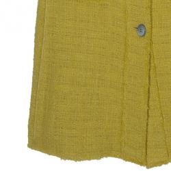 مملوكة مسبقًا Dolce and Gabbana Yellow Tweed Coat M