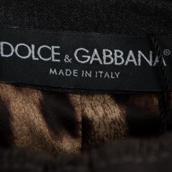 Pre Owned Dolce and Gabbana Multicolor Wool Herringbone Pattern Jacket M