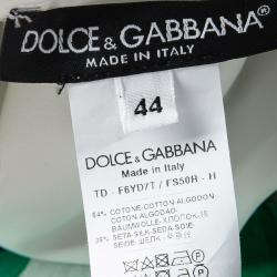 مملوكة مسبقًا Dolce and Gabbana White Banana Leaf Print Kaftan M