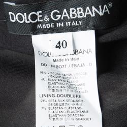 Pre Owned Dolce and Gabbana Brown Leopard Print Short Sleeve Sheath Dress S