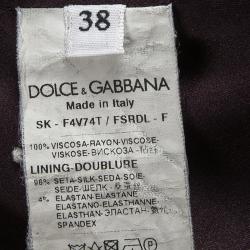 مملوكة مسبقًا تنورة دولتشي أند غابانا خصر مرتفع طباعة مفتاح بنية S