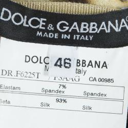 Pre Owned Dolce and Gabbana Silk Leopard Print Gown L