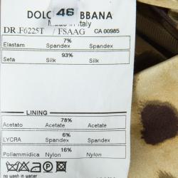 Pre Owned Dolce and Gabbana Silk Leopard Print Gown L