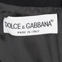 Pre Owned Dolce and Gabbana Vintage Black V-Neck Sleeveless Dress L