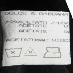 Pre Owned Dolce and Gabbana Vintage Black V-Neck Sleeveless Dress L