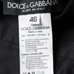 Pre Owned Dolce and Gabbana Black Printed Belted Sleeveless Dress L