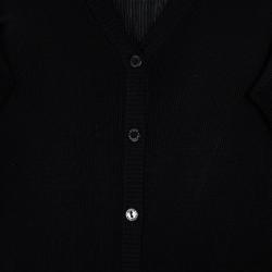 Pre Owned Dolce and Gabbana Black Knit Cardigan M