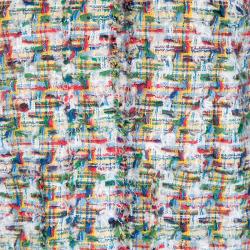 Pre Owned Dolce and Gabbana Multicolor Textured Fringe Edged Boucle Jacket S