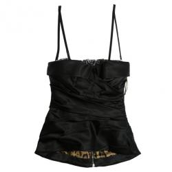 مملوكة مسبقًا Dolce and Gabbana Satin/Lace Bustier Top L