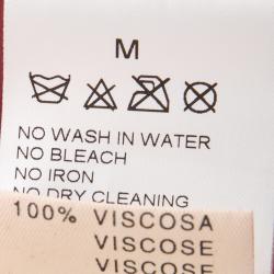 Pre Owned Dolce and Gabana Red Contrast Stripe Detail Zip Front Sheep Leather Jacket S