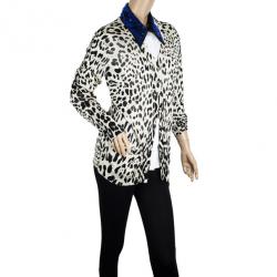 Pre Owned Dolce and Gabbana Animal Print Cardigan XL