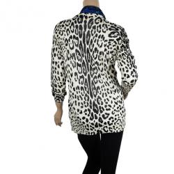 Pre Owned Dolce and Gabbana Animal Print Cardigan XL