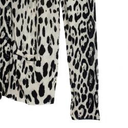 Pre Owned Dolce and Gabbana Animal Print Cardigan XL