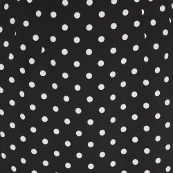 مملوكة مسبقًا Dolce & Gabbana Monochrome Polka Dot Ruffle Bottom Silk Skirt S