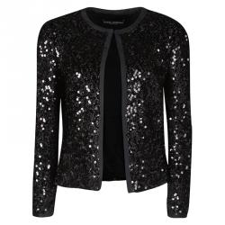 مملوكة مسبقًا جاكت دولتشي أند غابانا بوكس مزخر ف ترتر أسود S