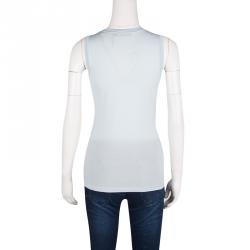 Pre Owned تانك توب دولتشي أند غابانا مارلين مونرو أزرق S