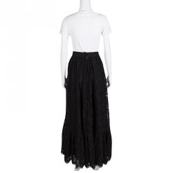 مملوكة مسبقًا تنورة ماكسي دولتشي أند غابانا دانتيل أسود S