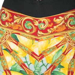 Pre Owned Dolce and Gabbana Multicolor Roman Lemon Printed Pants S