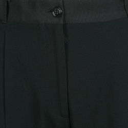Pre Owned Dolce and Gabbana Black High Waist Cuffed Hem Pants M