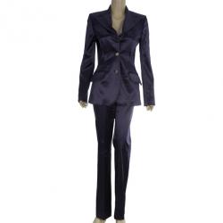 Pre Owned Dolce and Gabbana Silk Single Breasted Suit S