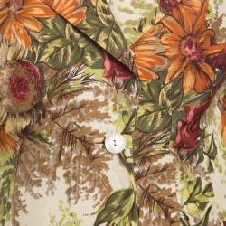 Pre Owned جاكيت بليزر دولتشي أند غابانا حرير كريمي مورد مطبوع M