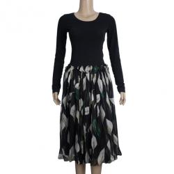 Pre Owned Dolce and Gabbana Floral Silk Chiffon Skirt M