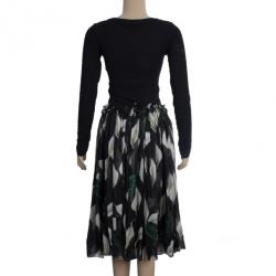 Pre Owned Dolce and Gabbana Floral Silk Chiffon Skirt M