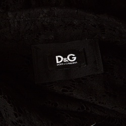 مملوكة مسبقًا Dolce and Gabbana Black Floral Lace Long Sleeve Button Front Shirt S