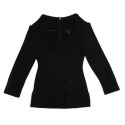 Pre Owned Dolce and Gabbana Wool Knit V-Neck Sweater S