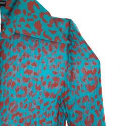 Pre Owned Dolce and Gabbana Animal Leopard Print Stretch Shirt S