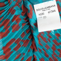 Pre Owned Dolce and Gabbana Animal Leopard Print Stretch Shirt S