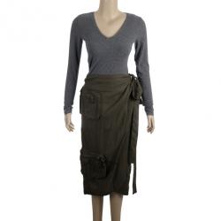 Pre Owned Dolce and Gabbana Wrap Cargo Skirt S