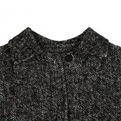 Pre Owned Dolce and Gabbana Gray Wool Herringbone Coat M