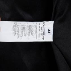 Pre Owned Dolce and Gabbana Gray Wool Herringbone Coat M