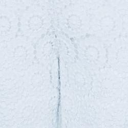 Pre Owned Dolce and Gabbana White Lace Flare Pants M