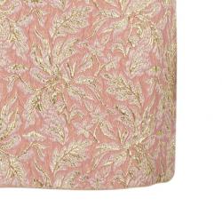 Pre Owned Dolce and Gabbana Peach Brocade Silk Dress S