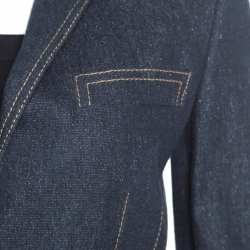 Pre Owned جاكيت دولتشي أند غابانا دينم أزرق داكن بزرين S