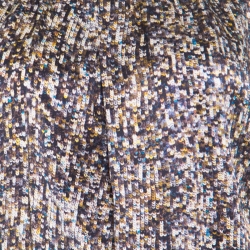 مملوكة مسبقًا بلوزة دولتشي آند غابانا شيفون حرير مطبوع ترتر بأكمام طويلة M