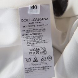 مملوكة مسبقًا تنورة ماكسي دولتشي آند غابانا براش ستروك نمط مونوكرومي منقط S