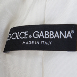 Pre Owned بذلة دولتشي آند غابانا قطن أبيض أوف وايت مفصلة S
