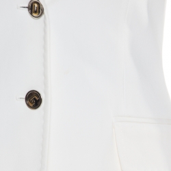 Pre Owned بذلة دولتشي آند غابانا قطن أبيض أوف وايت مفصلة S