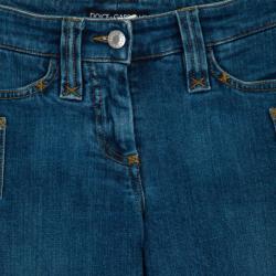 Pre Owned Dolce and Gabbana Buckle Pocket Denim Jeans S