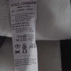 Pre Owned بنطلون جينز دولتشي آند غابانا دينم أزرق داكن بوسط مرتفع حافة واسعة S