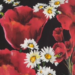 Pre Owned توب دولشي أند غابانا قطن بوبلين مطبوع بوبي و ديزي أسود M 