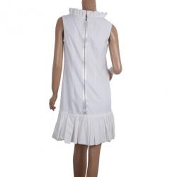 Pre Owned Dolce and Gabbana Cotton Pleated Dress S