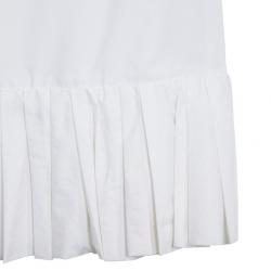 Pre Owned Dolce and Gabbana Cotton Pleated Dress S